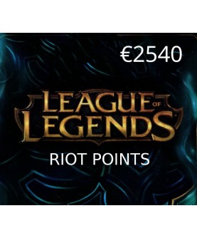League of Legends 2540 RP Prepaid Card Key EUROPE